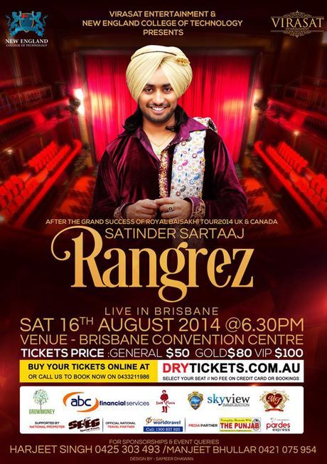 Rangrez Satinder Sartaaj Brisbane