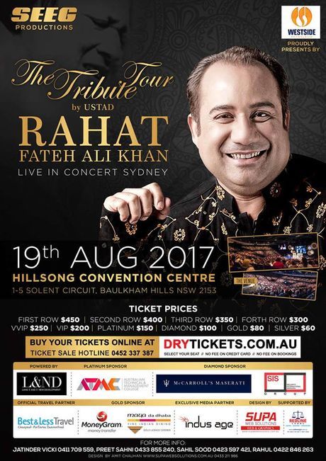 The Tribute Tour by Ustad Rahat Fateh Ali Khan In Sydney 2017