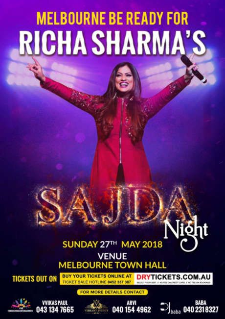Sajda Night Richa Sharma Live In Concert Melbourne 2018