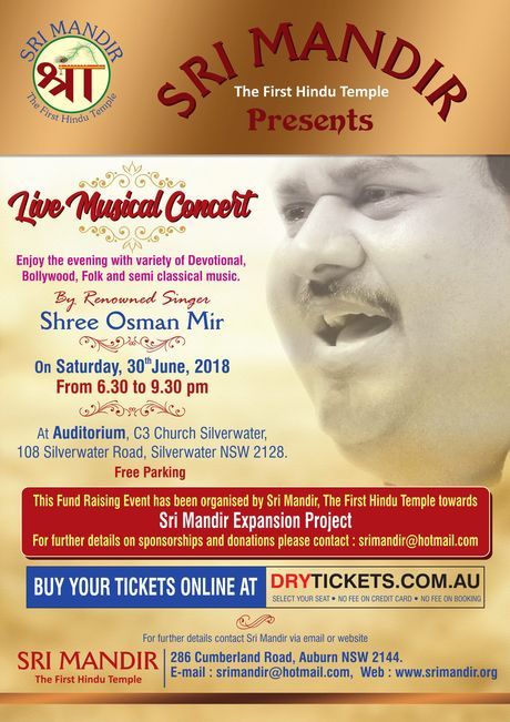 Shree Osman Mir Live Musical Concert In Sydney