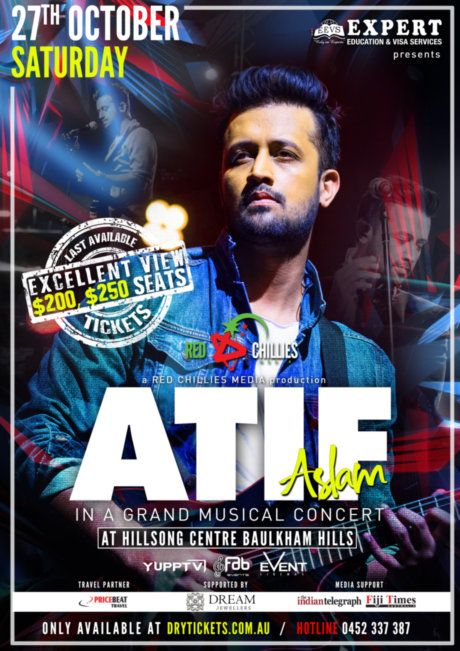 Atif Aslam Live In Concert Sydney 2018