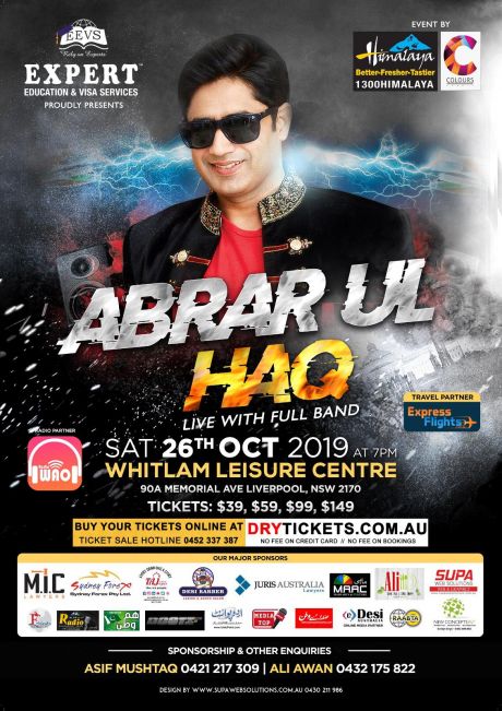Abrar-ul-Haq Live In Concert Sydney 2019