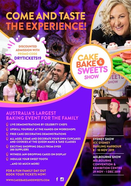 Cake Bake & Sweets Show - Sydney 8 - 10 Nov ICC Darling Harbour