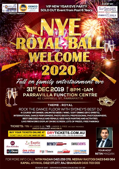 NYE ROYAL BALL WELCOME 2020