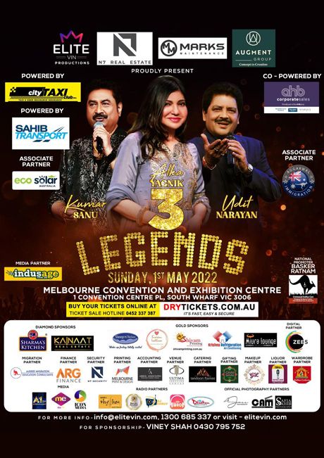 Three Legends of Bollywood Live In Melbourne