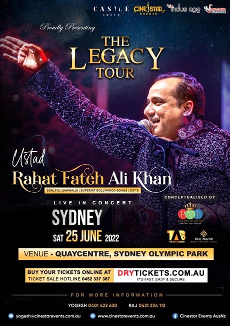 The Legacy Tour - Ustad Rahat Fateh Ali Khan Live In Concert Sydney 2022