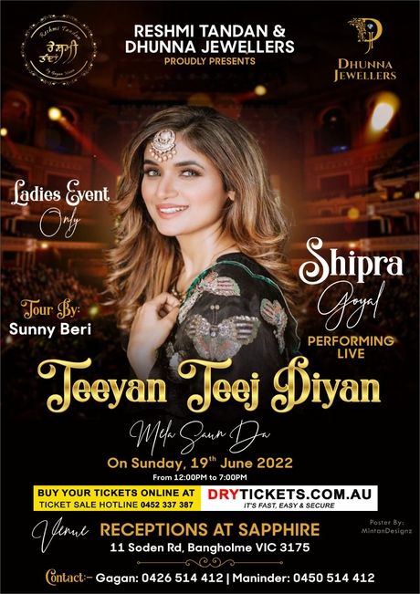 Teeyan Teej Diyan - Shipra Goyal Performing Live Melbourne 2022