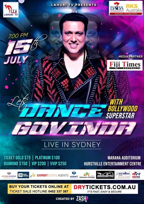Lets Dance with Bollywood Superstar Govinda Live In Sydney