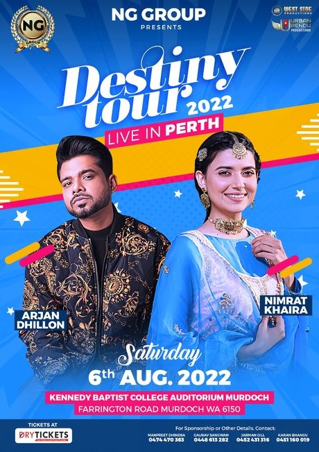 Destiny Tour By Nimrat Khaira & Arjan Dhillon Live In Concert Perth