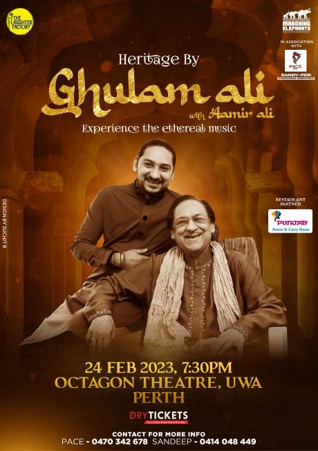 Heritage By Ghulam Ali, Experience the ethereal music Live In Concert Perth