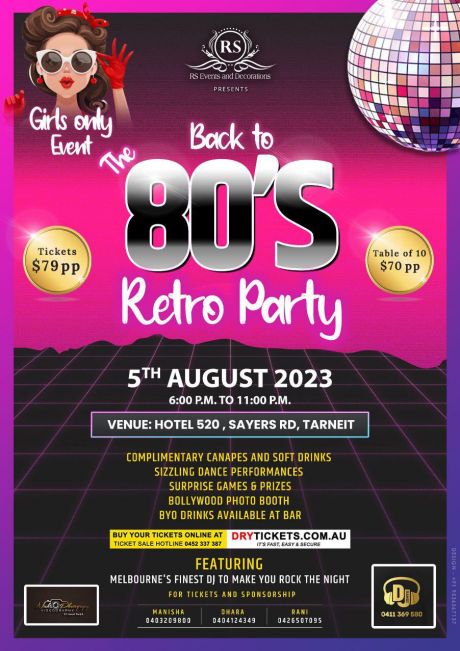 Back to 80's Girls Retro Party