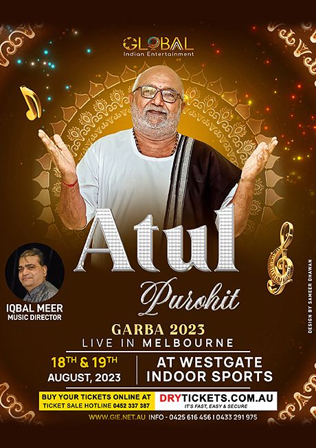 King of Garba Atul Purohit Live In Melbourne 19th Aug 2023 Saturday