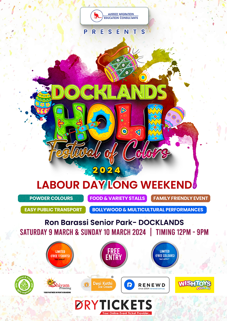 Docklands Holi Festival of Colours Melbourne: Day 1