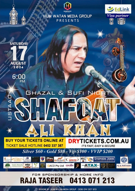 Ghazal & Sufi Night Ustad Shafqat Ali Khan Live In Sydney
