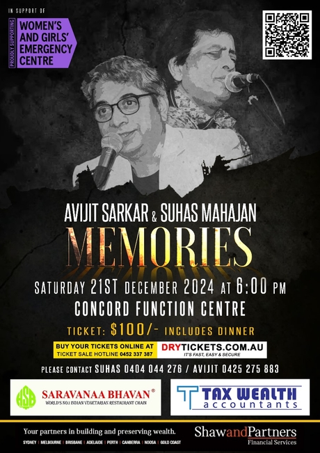 Avijit Sarkar & Suhas Mahajan MEMORIES In Sydney