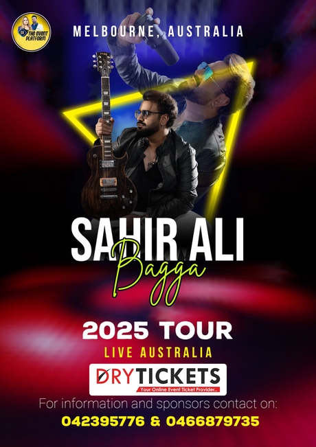 Sahir Ali Bagga Australia Tour 2025