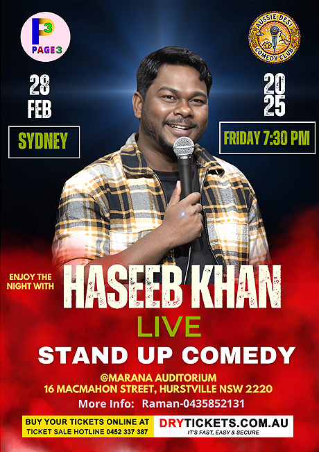 A Stand Up Comedy Show by Haseeb Khan - Live In Sydney 2025