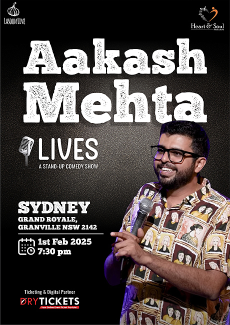 Aakash Mehta Lives A Stand-Up Comedy Show In Sydney 2025