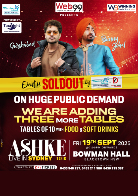 Ashke Tour by Gurshabad and Bunny Johal Live in Sydney Concert 2025