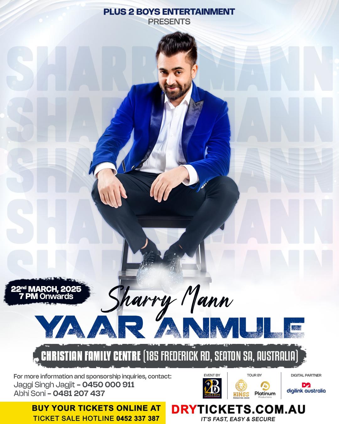 Sharry Mann YAAR ANMULLE Live In Adelaide 2025