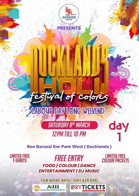 Docklands Holi Festival of Colors - Melbourne Day 1