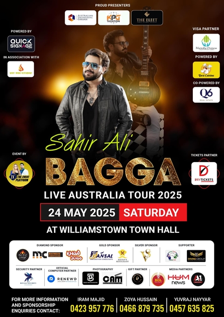 Sahir Ali Bagga Live In Concert Melbourne 2025