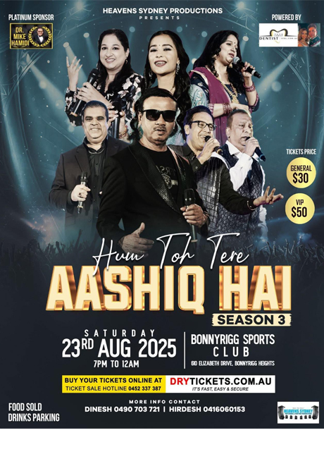 Hum Toh Tere Aashiq Hai Season 3 Live in Concert Sydney 2025