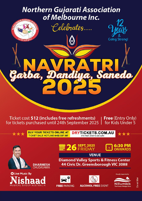 Navratri - Garba, Dandiya, Sanedo 2025 In Melbourne