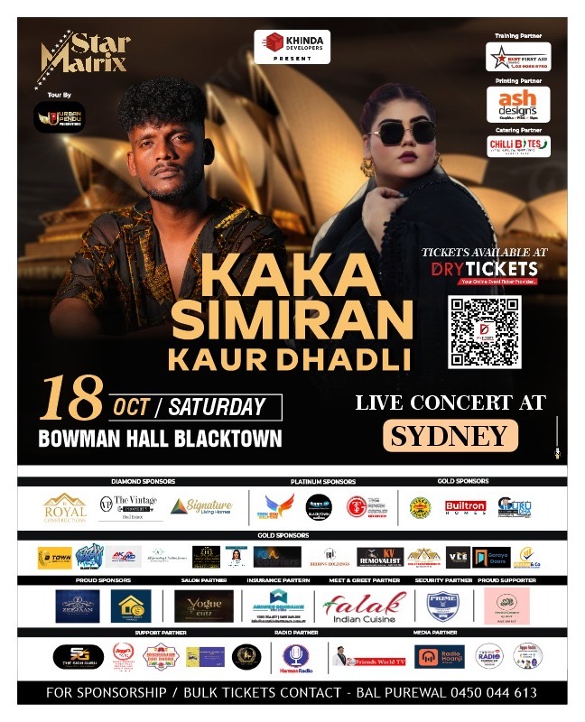 KAKA & SIMIRAN KAUR DHADLI Live Concert In Sydney 2025