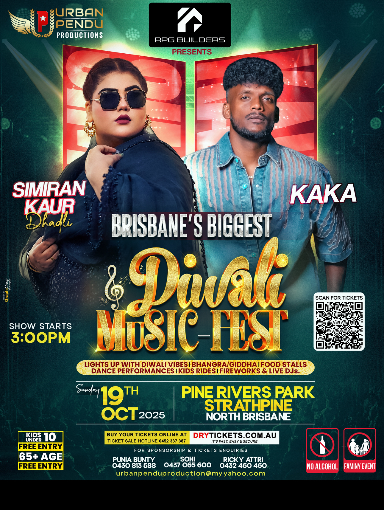 Brisbane's Biggest Diwali Music-Fest - Kaka & Simiran Kaur Dhadli Live