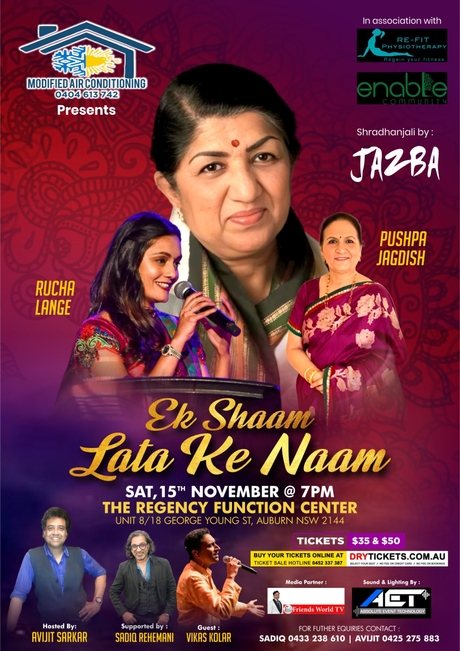 Ek Shaam Lata Ke Naam In Sydney 2025