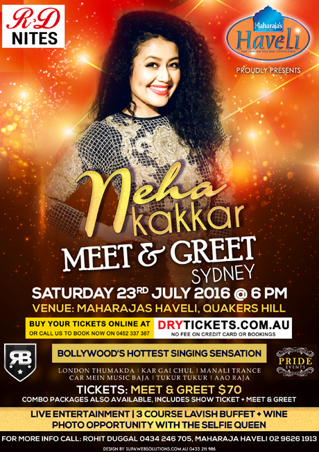 Neha Kakkar Tony Kakkar Meet Greet Sydney