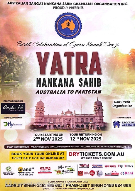 Yatra Nankana Sahib 2025 - Australia To Pakistan 