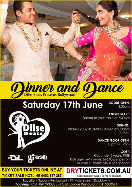 Dinner and Dance - Bollywood Party In Sydney