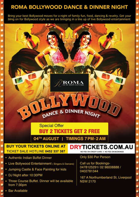 Roma Bollywood Dance & Dinner Night
