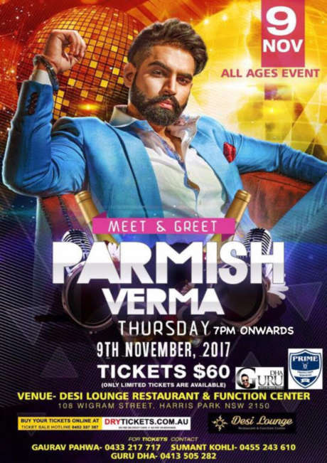 Meet & Greet - Parmish Verma In Sydney