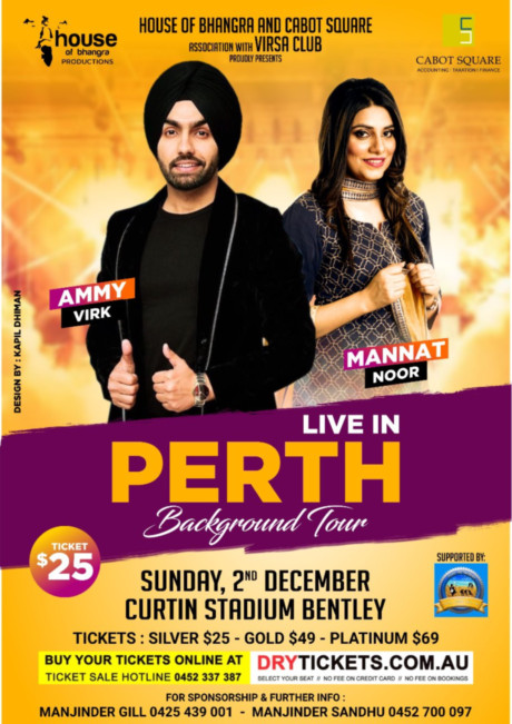 Background Tour By Ammy Virk & Mannat Noor In Perth