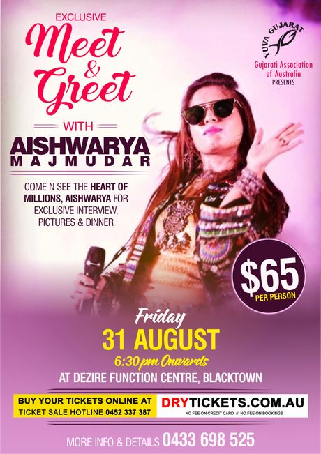 Exclusive Meet & Greet With Aishwarya Majmudar In Sydney