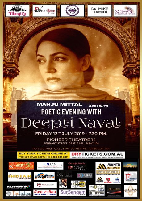 Poetic Evening with Deepti Naval In Sydney