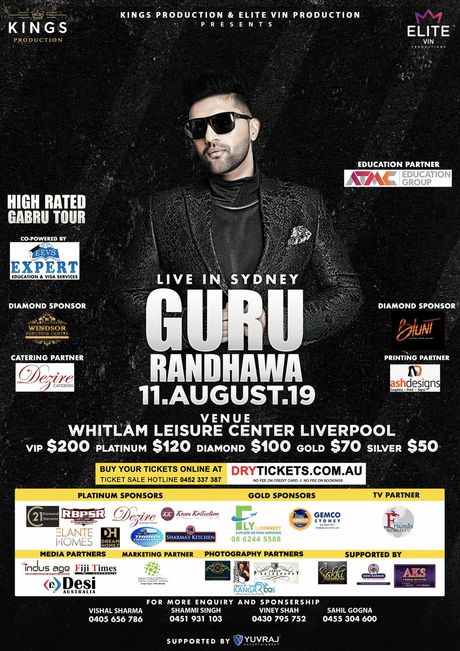 Guru Randhawa Live In Concert Sydney 2019