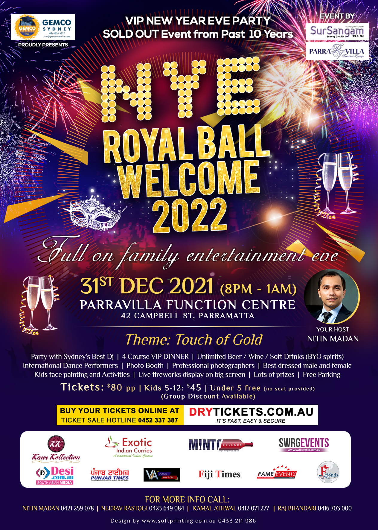 NYE Royal Ball Welcome 2022 - Sydney
