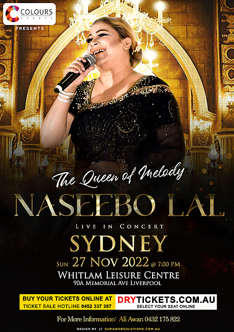 The Melody Queen Naseebo Lal Live in Concert Sydney