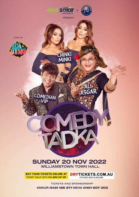 Comedy Tadka Live in Melbourne by Ali Asgar, VIP & Chinki Minki