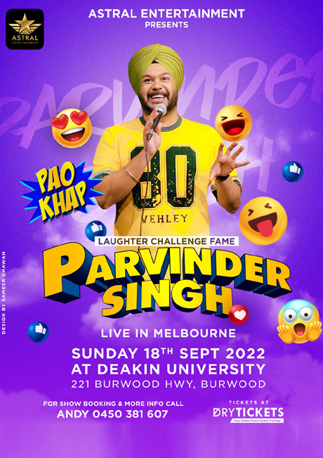 Parvinder Singh Live - Stand-Up Comedy Show In Melbourne