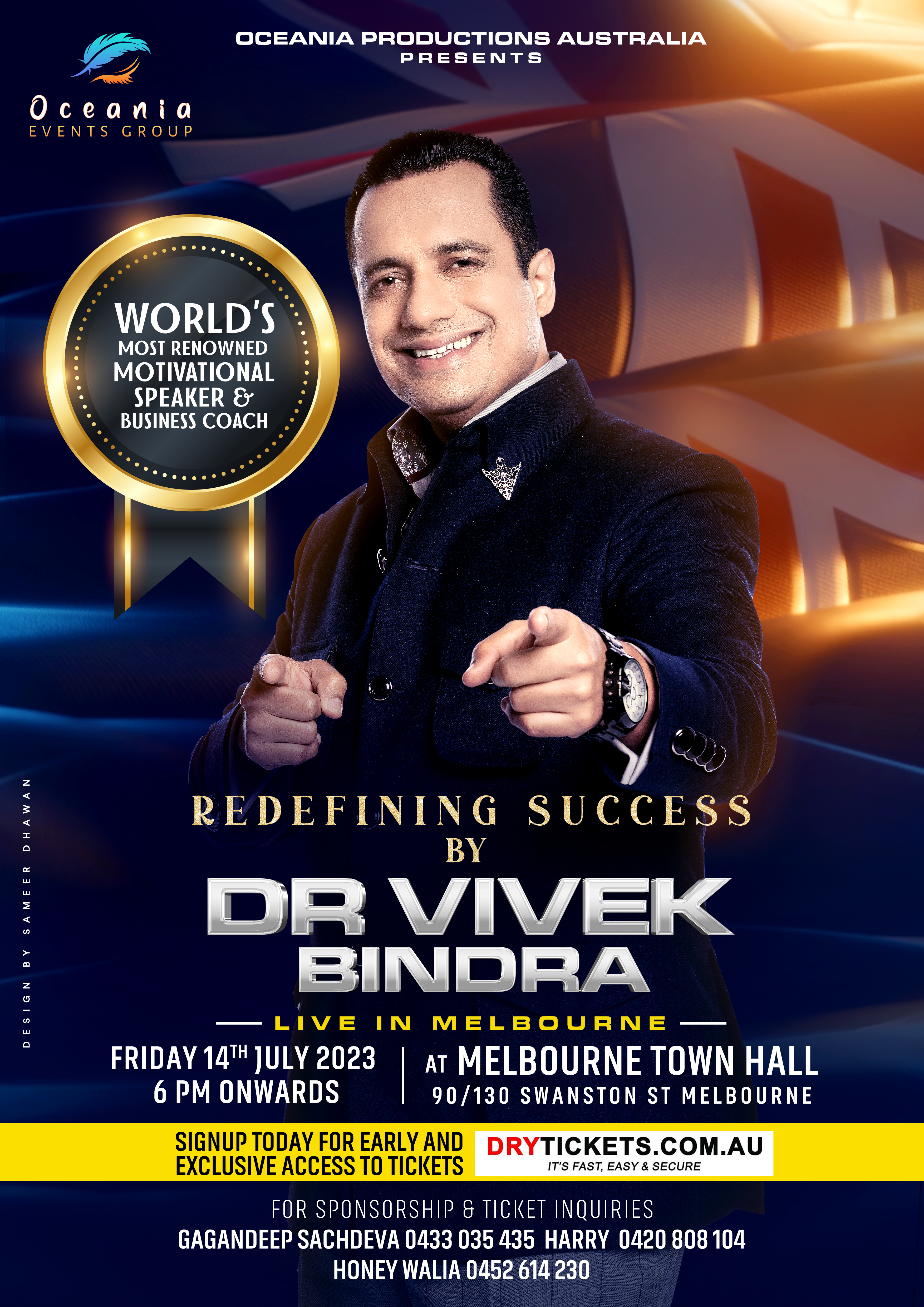 Redefining Success by Dr. Vivek Bindra Live in Melbourne FORM
