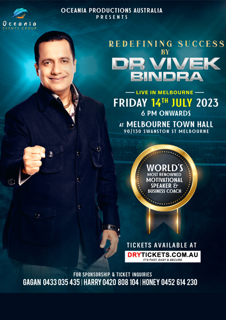 Redefining Success by Dr. Vivek Bindra Live In Melbourne 2023