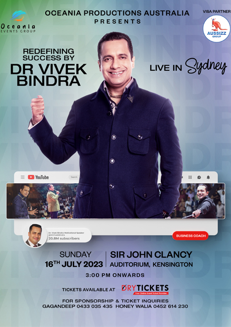 Redefining Success by Dr. Vivek Bindra Live In Sydney 2023