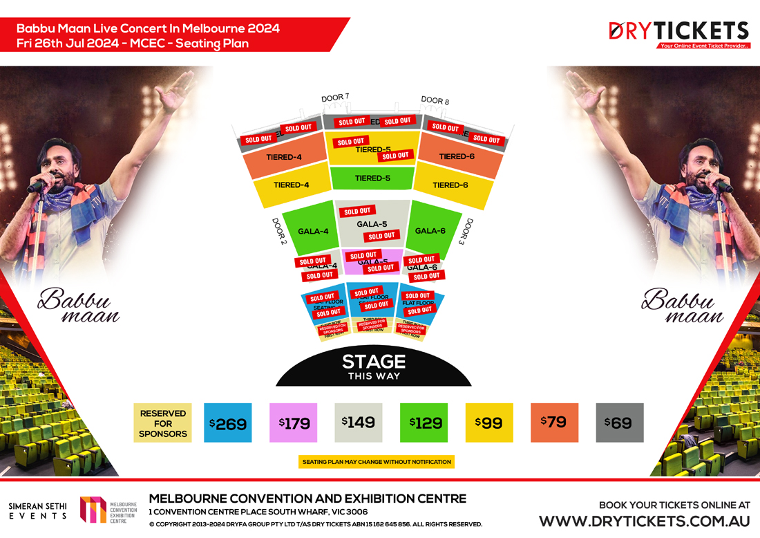 Babbu Maan Live In Melbourne Seating Map