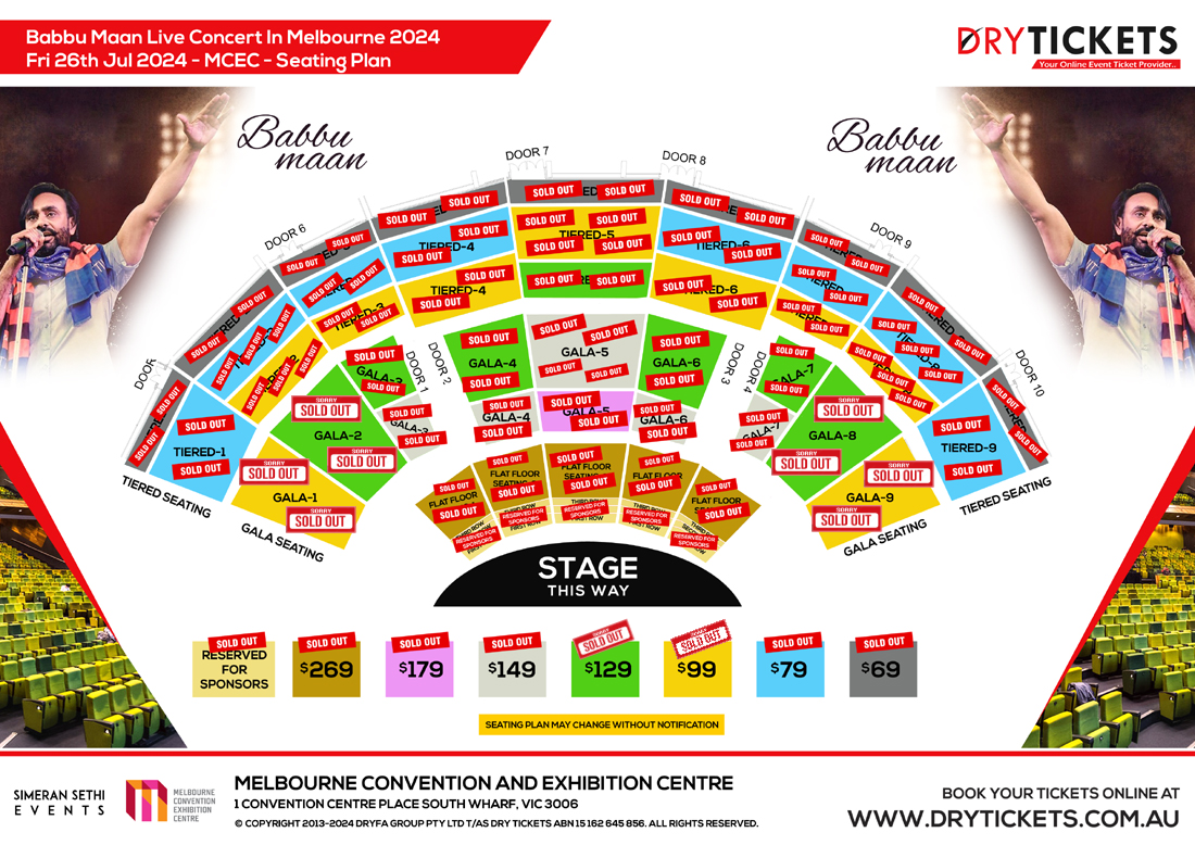 Babbu Maan Live In Melbourne Seating Map
