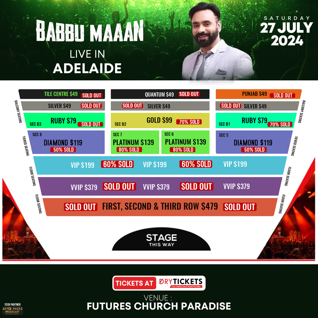 Babbu Maan Live In Adelaide Seating Map
